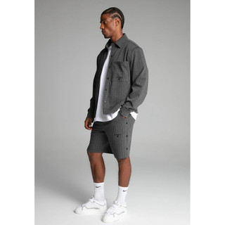 《NEMUiNEKO》 Siksilk Grey Pinstripe Jacket 人造纖維夾克襯衫外套 防曬外套