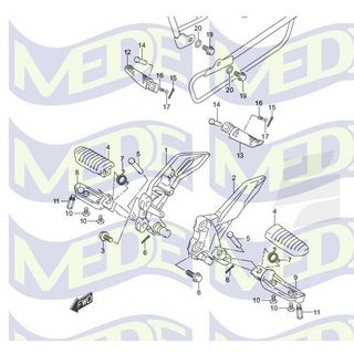 ~MEDE~ Suzuki gixxer sf 250 原廠 前腳踏 前踏板 踏板 前踏座 變速踏 右前 左前