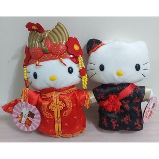 絕版收藏☆Hello Kitty 京城之戀 ☆一對Hello Kitty韓服絨毛娃娃玩偶