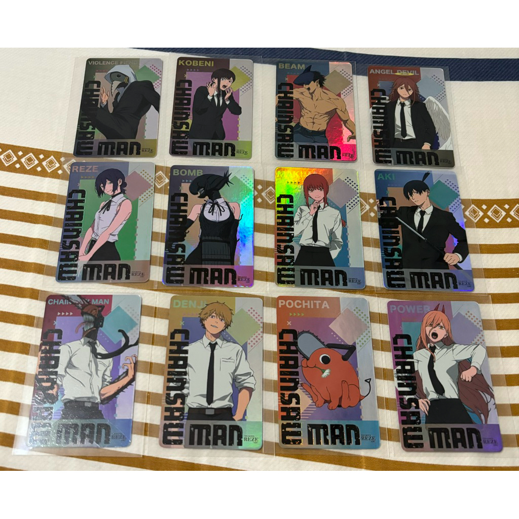 鏈鋸人小卡 抽卡機 快閃店 正版整套12張（蕾潔 瑪奇瑪 早川秋⋯