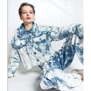 【代售，全新現貨】SISJEANS 外套 全新未拆 單寧 牛仔外套 lab:BLUe 雪花 百貨專櫃