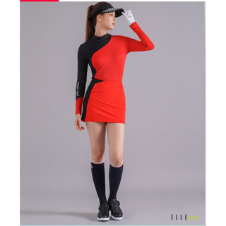 【土人運動行銷】韓國ELLE GOLF 6H61852-RE紅黑配色褲裙