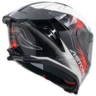 ASTONE 安全帽 GT6 PLUS YF1 白紅 內墨鏡 內襯可拆洗 眼鏡溝 藍芽耳機孔 後擾流 金屬排扣 鴨尾