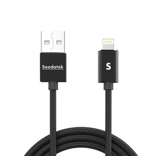 【Soodatek】 充電傳輸線玫瑰金/銀/黑 傳輸線 USB toType C/Lightning/ Micro B