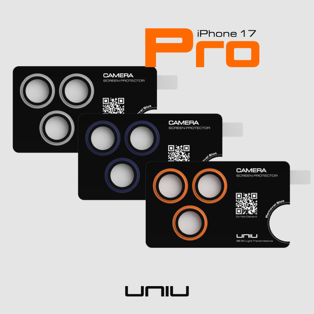 UNIU iPhone 17 系列 | VISTA 鏡頭玻璃保護貼 | 零色差 | AR 超高透光