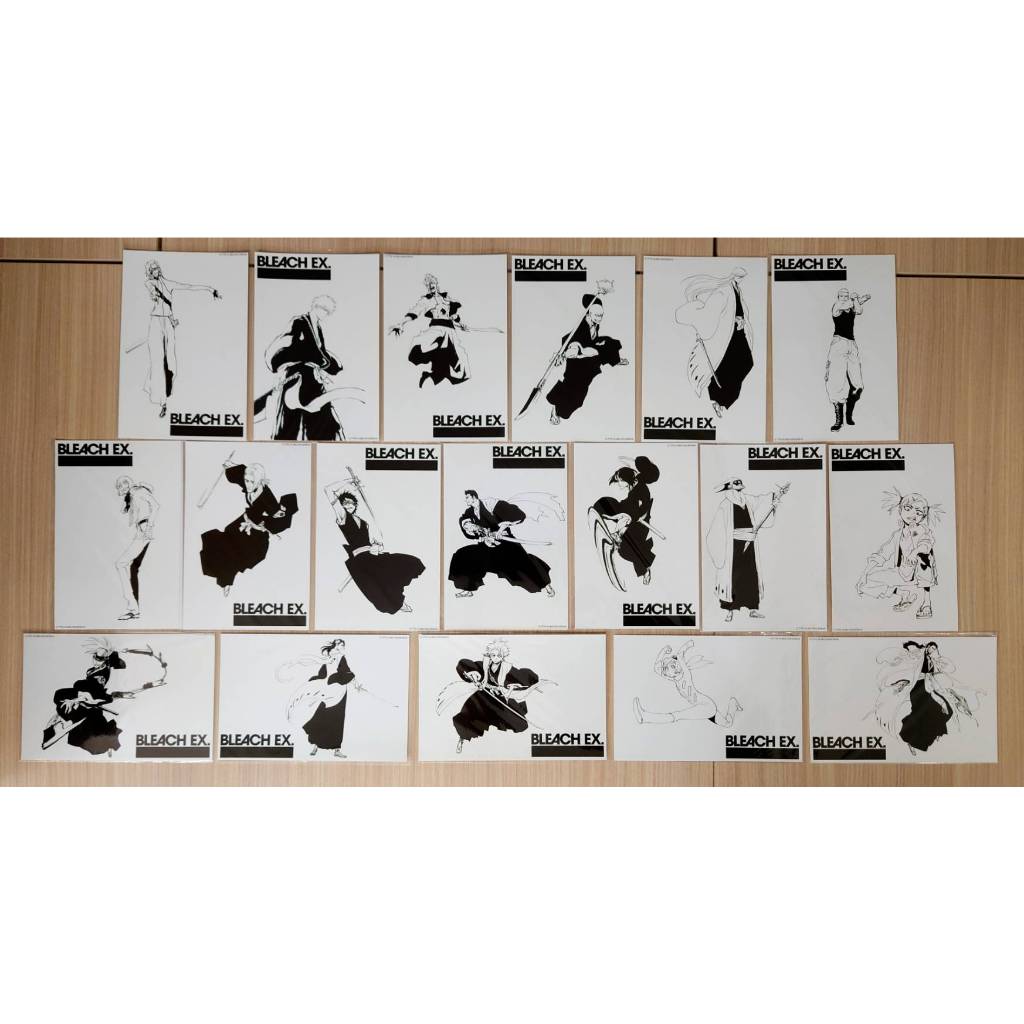 死神 BLEACH 日版 原畫展 EX. 相卡 白哉 葛力姆喬 京樂 浮竹 吉良 弓親 戀次 平子 一護 冬獅郎 修兵