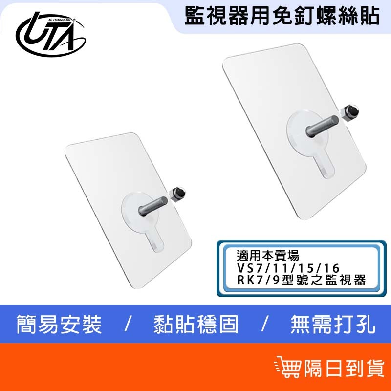 鴻嘉源 監視器專用免釘螺絲貼 贈墊片螺母螺帽 無痕螺絲貼 螺絲貼 免釘螺絲 掛勾 無痕固定 掛畫掛鉤 免打孔 螺絲貼片