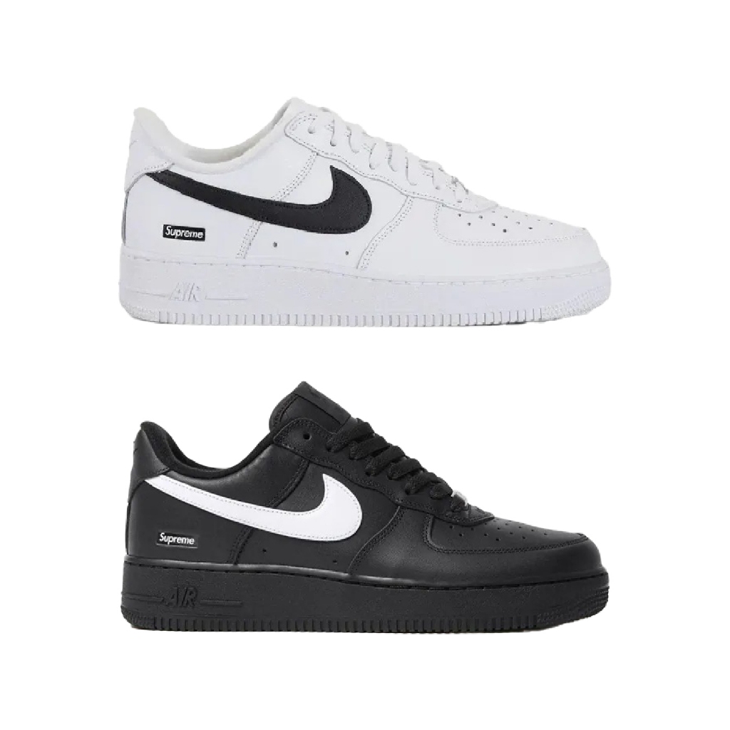 SUPREME X NIKE AIR FORCE 1白黑 黑白 聯名款 休閒鞋 男鞋【CU9225】