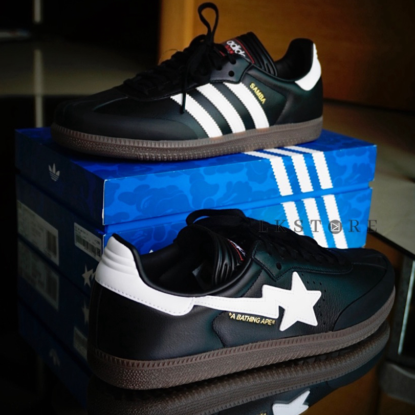 {LKSTORE} Adidas Samba Bape 聯名 黑白 JR9246