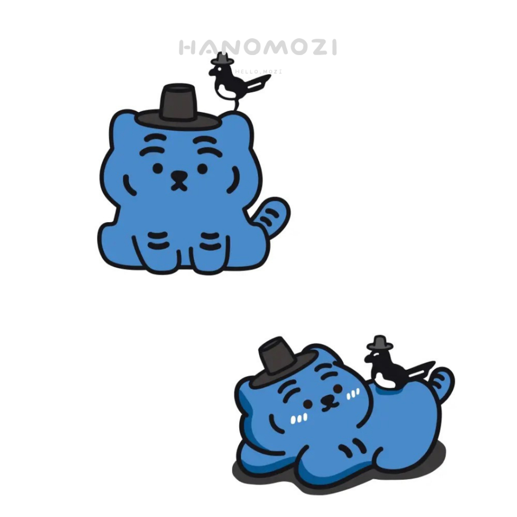 𝙃𝙖𝙣𝙤𝙢𝙤𝙯𝙞 - MUZIK TIGER 藍色老虎壓克力吊飾 2款 掛件 造型吊飾 獵魔團 韓國文創 包包掛件