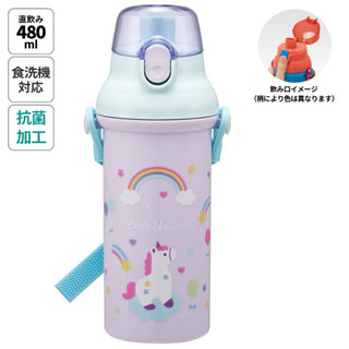 現貨特價🉐日本 Skater 兒童水壺 直飲水壺 抗菌水壺 獨角獸 480ML