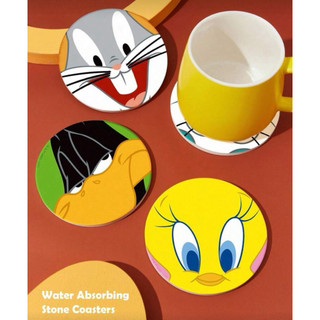 LOONEY TUNES 金絲雀 崔弟 兔寶寶 達菲鴨 傻大貓 吸水杯墊 杯墊
