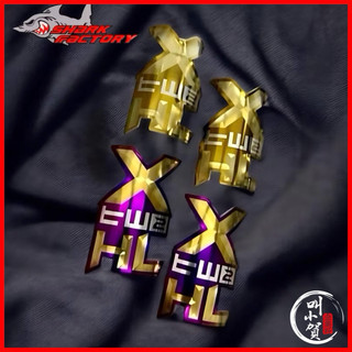 【叫小賀】X2HL 鈦合金氣瓶貼 紫鈦 金鈦 避震器貼紙 氣瓶貼 X2HL X2鈦片 鯊魚鈦片 X2HL ST