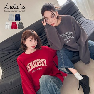 LULUS/現貨66折/英字刺繡寬鬆大學TEE５色【A01250816】韓系 OVERSIZE 字母T 251022