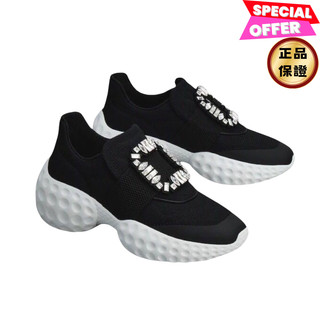 Roger Vivier 女款 Viv Run Moonlight 鑽釦運動鞋 黑色/增高7.5公分 EU 35-38