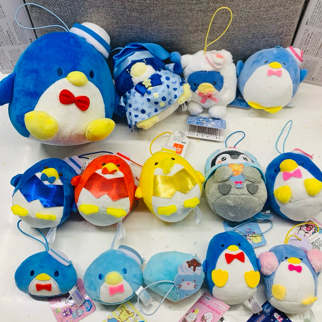 ❤Lika小舖❤山姆企鵝綜合 日本帶回 全新正版現貨 三麗鷗景品玩偶布偶娃娃吊飾 白熊造型雪白北極熊絨毛娃娃