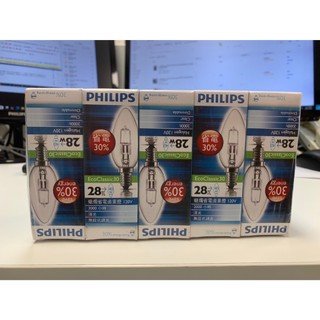 💡最後出清💡Philips飛利浦 蠟燭省電鹵素清泡 E14 28W 120V