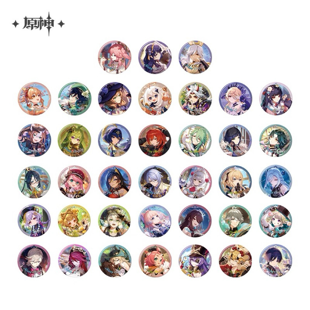 【部分現貨】 原神 周邊 2025 命定之日系列角色徽章 流浪者 綺良良 迪盧克 溫迪 宵宮 雷電將軍 八重神子 賽諾