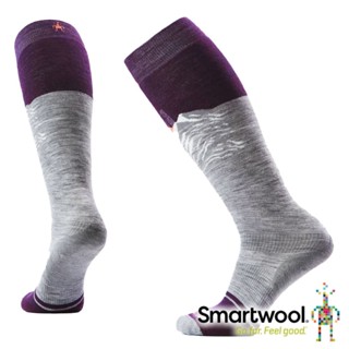 【Smartwool】女Snow區域性輕量減震滑雪高筒襪-日落幽谷『淺灰』SW002887