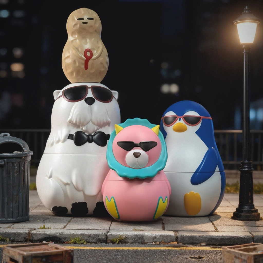 【阿柴選物店】現貨免運 正版授權 肯德基X間諜家家酒聯名周邊 安妮亞 彭德 企鵝 奇美拉 花生 俄羅斯娃娃 套娃公仔玩具