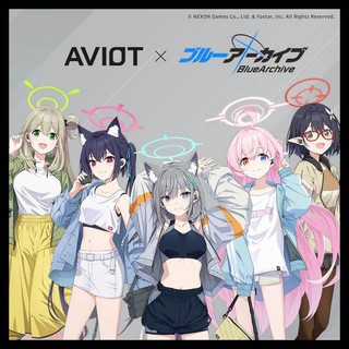 █Mine公仔█AVIOT 蔚藍檔案 耳機 聯名 TE-V1R-BLA 砂狼白子 小鳥遊星野 黑見茜香 野乃美 奧空綾音