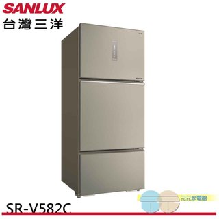 (輸碼93折 HESEPML93SP)SANLUX 台灣三洋 580公升三門變頻冰箱SR-V582C