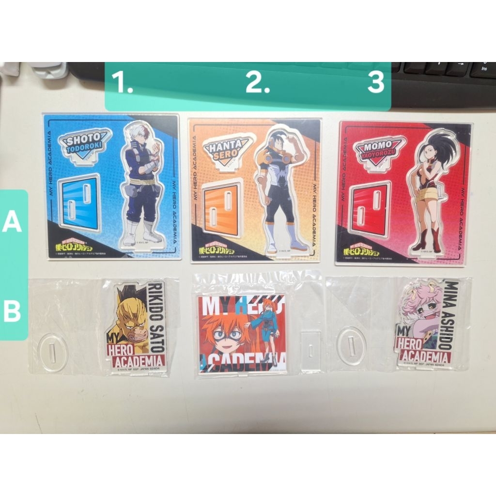 我的英雄學院 壓克力立牌 瀨呂範太 轟焦凍 砂藤力道 拳藤一佳 一番賞 蘆戶三奈 壓克力 八百万百