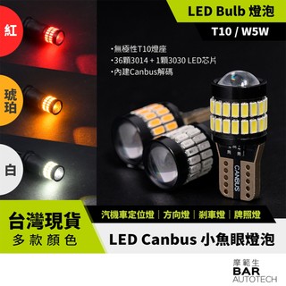 BAR AUTOTECH | T10 LED燈泡 3014 36+1晶 防錯 寬電壓 透鏡魚眼 小燈 三色 台灣現貨