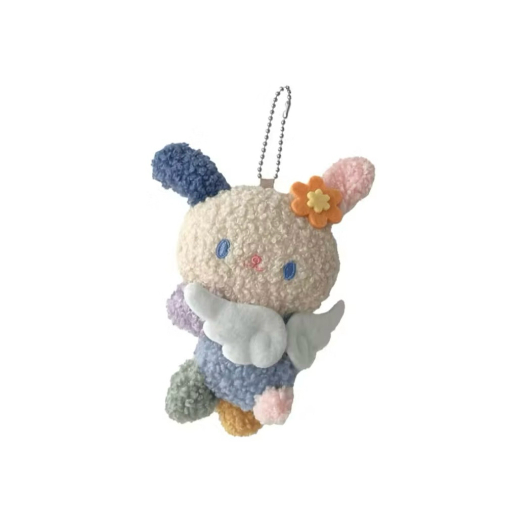 日本正版Sanrio三麗鷗x AS KNOW AS plus 聯名花小兔usahana米花兔天使系列小翅膀造型玩偶吊飾