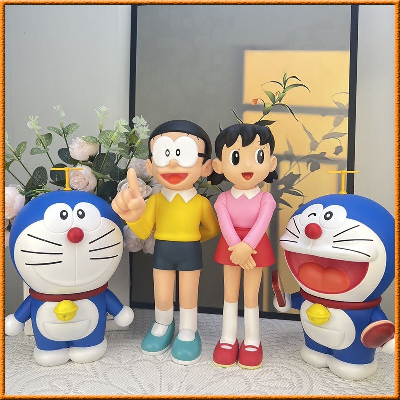 哆啦a夢 機器貓 藍胖子 大雄 靜香 手辦公仔 高度28公分  潮玩 桌面 擺件 兒童生日禮物