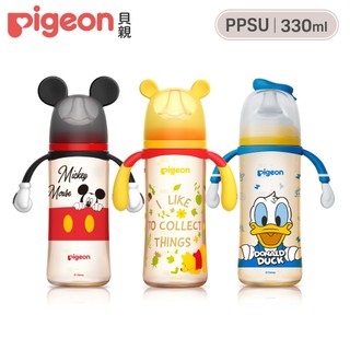 【Pigeon 貝親】第三代迪士尼母乳實感PPSU奶瓶330ml（米奇／維尼／唐老鴨）