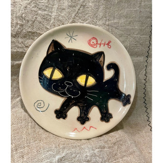 可樂貓圓淺盤 nice little clay 泰國手工陶瓷杯盤
