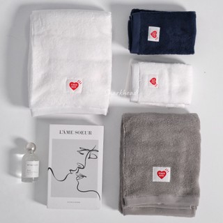 【Sharkhead】現貨 Human Made x 日本 今治 毛巾 浴巾 深藍 純白 灰 咬標 洗臉巾 高吸水 純棉