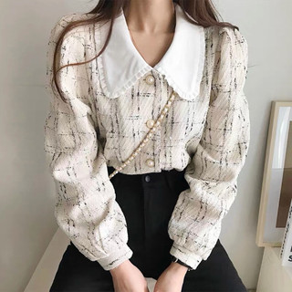 | 𝑶𝒖𝒏𝒊’𝒔 | 小香風上衣 娃娃領上衣 小香風長袖 長袖上衣 珍珠上衣 泡泡袖上衣 小香風外套 針織衫