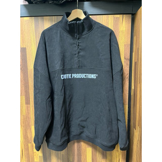 coote velour football half zip jacket size:M