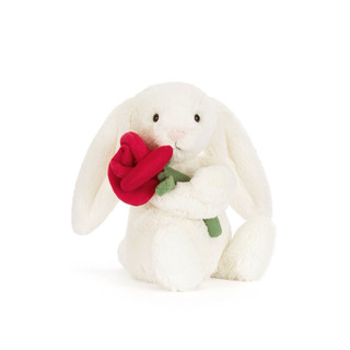 全新 Jellycat 正品｜抱玫瑰花兔子 情人節新品❤️🐰 31公分 Cream Bunny with Rose