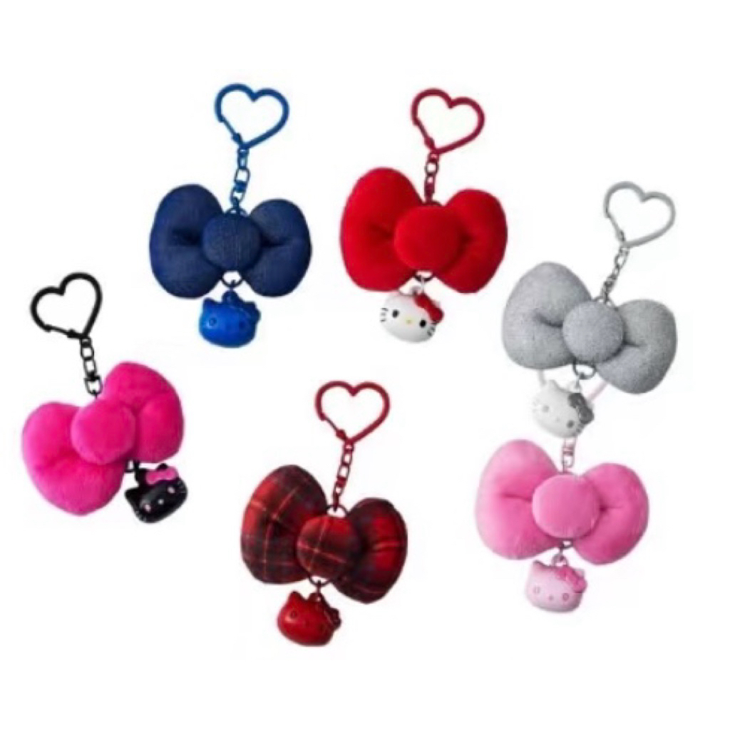12月 新品 蝴蝶結鑰匙扣 愛心扣 蝴蝶結 凱蒂貓 三麗鷗 吊飾 過年 聖誕節 裝飾 掛飾