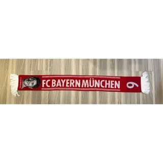 FC Bayern Munich 德甲 拜仁慕尼黑 球員紀念圍巾 紅色 Lewandowski 萊萬 官方購入正品