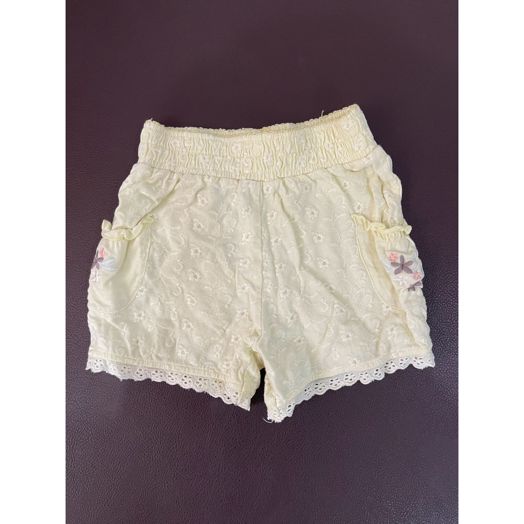 小baby淡黃花邊小褲褲