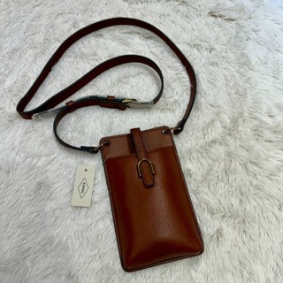 【化石｜全新】現貨 FOSSIL 包包 手機包 軟皮 咖色 斜背包｜Little Bee 小蜜蜂精品
