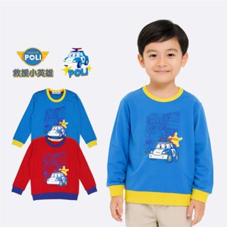 POLI 波力 男童細絨長袖 /現貨正版 POLI 長袖 上衣 男童長袖 童裝 POLI長袖 POLI童裝 P2213