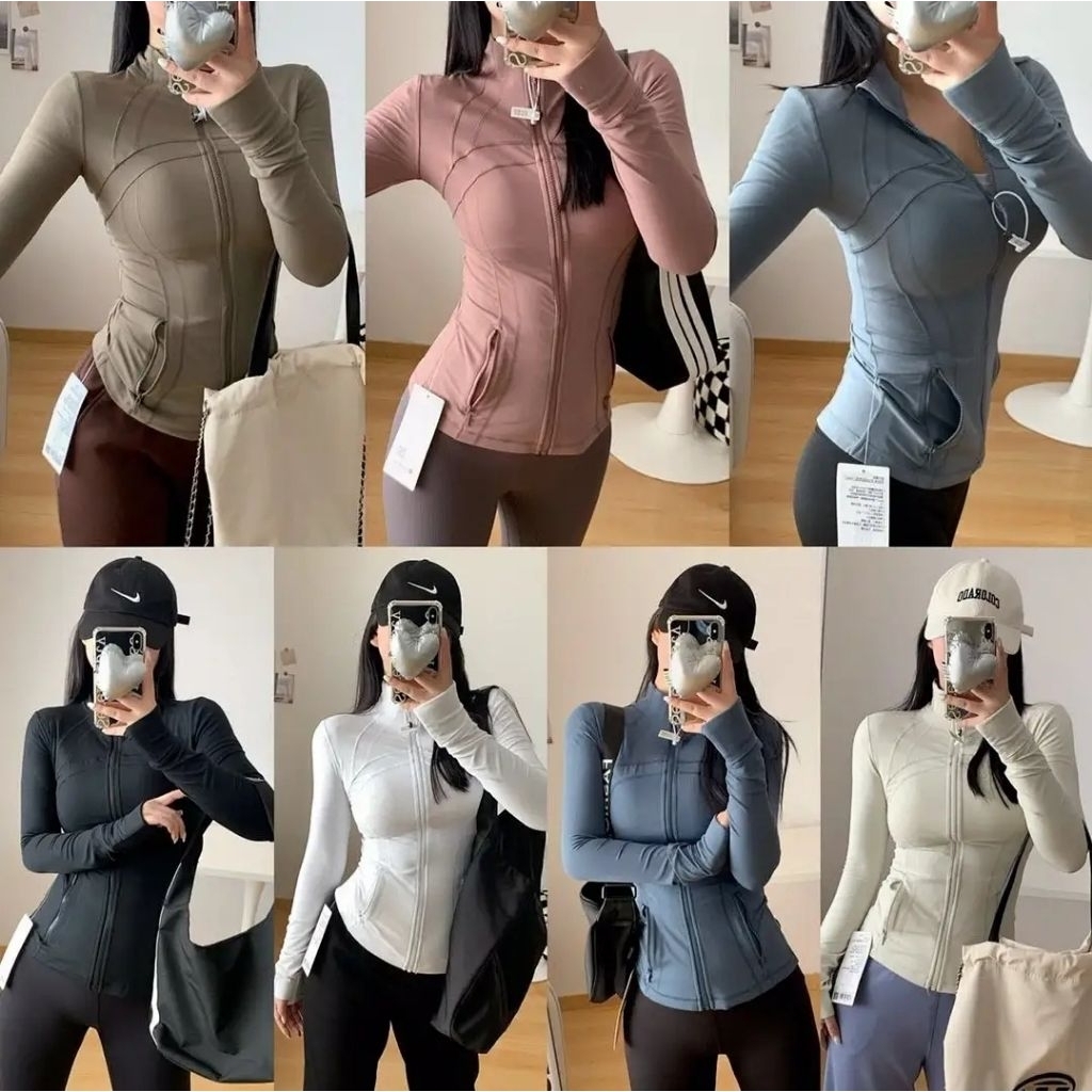 現黑4 lululemon代購 Deflne Nulu運動長款修身外套 立領健身瑜珈休閒外套 網球外套 多色可選
