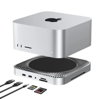 ㊣USA Gossip㊣ RayCue Mac Mini M4 Dock 多功能擴充底座 - 80Gbps Dock