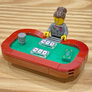 LEGO 樂高 MOC 撲克桌 含人偶 撲克牌 拉斯維加斯 威尼斯 遊戲桌 全新零件 創作