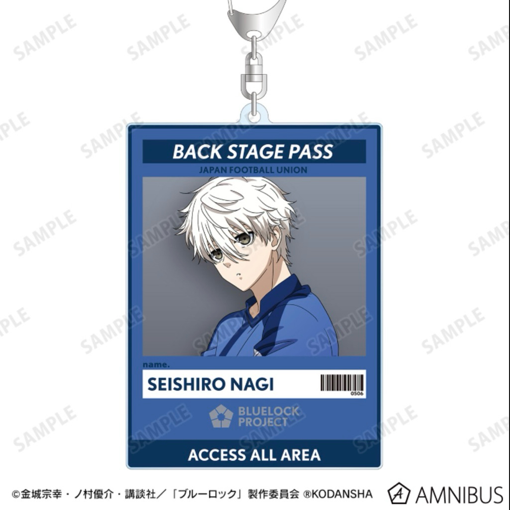 🚚當日出貨 日版現貨 全新未拆 藍色監獄 Amnibus 鑰匙圈 凪 誠士郎 球員證風 試合前準備中 ver.