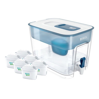 (濾水量從100L升級至150L) Brita Flow 桌上型濾水箱 8.2公升 附6入 Maxtra Pro 濾芯
