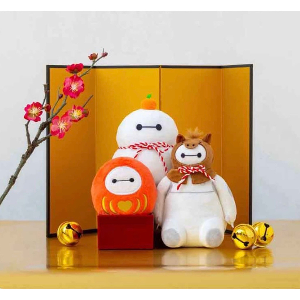 【PONS 日本代購】 日本711 限定Baymax 新年毛絨娃娃 Baymax 馬造型、達摩造型、鏡餅造型 🧨