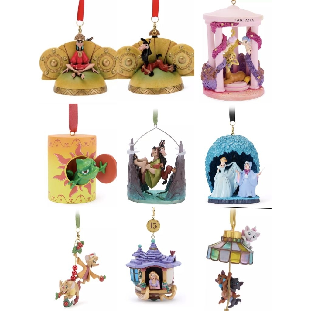 現貨  迪士尼聖誕吊飾 高岡 變身國王 羊駝 雙面聖誕吊飾 迪士尼聖誕吊飾 長髮公主 賈斯帕變色龍 幻想曲米奇人馬 瑪麗