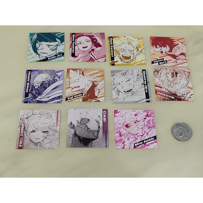 [睡睡蛙小池] 我的英雄學院 貼紙 原畫 渡我被身子 荼毗 耳郎響香 心操人使 上鳴電氣 尾白猿夫 瀨呂範太 奮進人