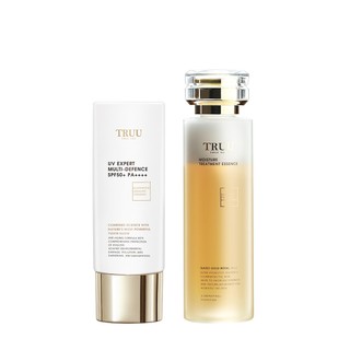 【TRUU 童】高效全能水感防曬乳【SPF50+PA++++】+蜂王乳極潤修護精華露